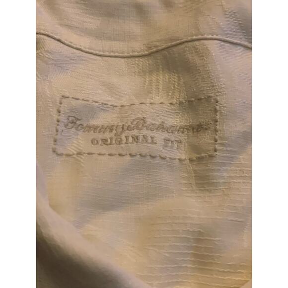 Tommy Bahama Silk Hawaiian Jacquard‎ Off-White Tropical Palm Leaves XL - Picture 6 of 7